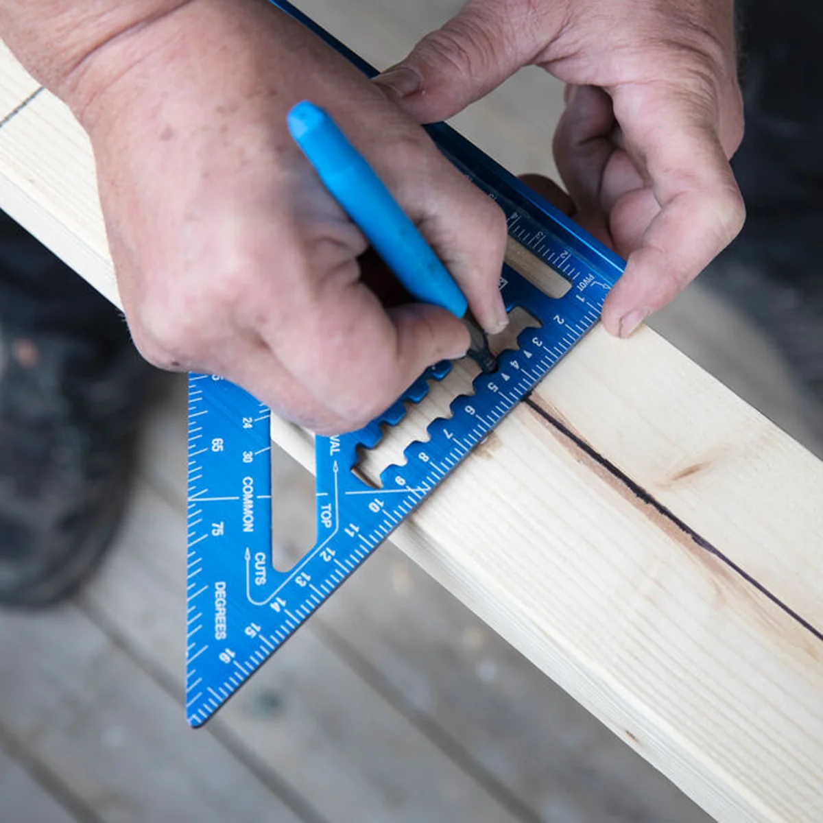 Empire 180mm Laser Etcher Rafter Square - True Blue - Metric - Image 5