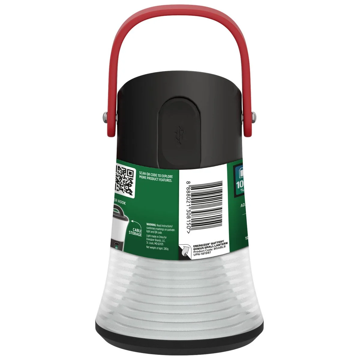 Energizer Battery Genius Small Lantern - 83mm x 137mm - Rechargeable LED - Image 2