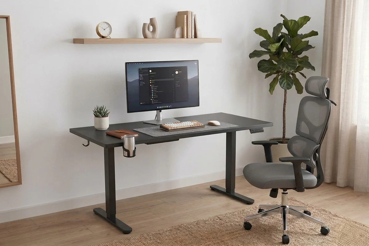 Ergolux Electric Dual Motor Standing Desk 180 x 80cm Black - Image 3