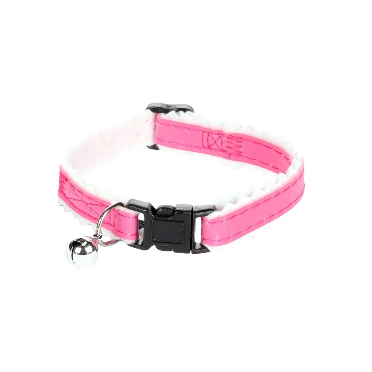 Flamingo Cat Collar - Lined Bright Ziggi - 30cm - 5 Assorted Colours - Adjustable Safety Buckle - Image 3