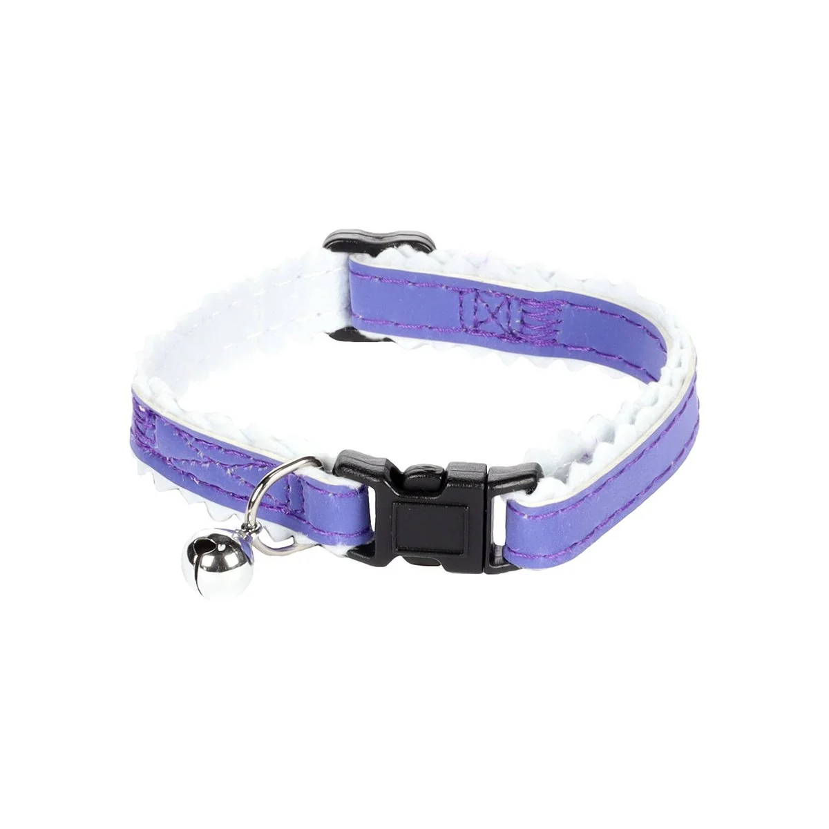 Flamingo Cat Collar - Lined Bright Ziggi - 30cm - 5 Assorted Colours - Adjustable Safety Buckle - Image 4