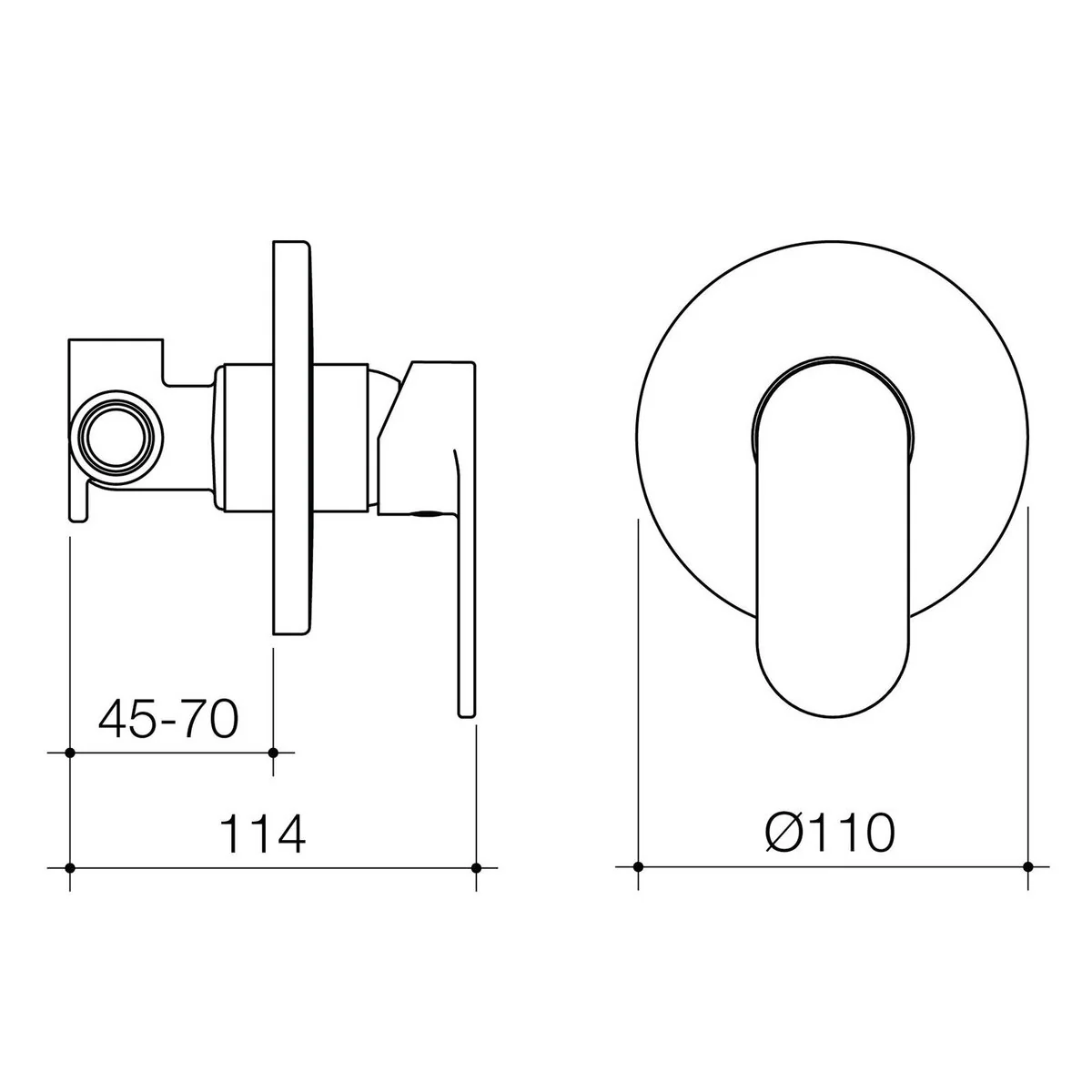 Flexispray Havana Bath Shower Mixer - 180mm x 60mm x 120mm - Matte Black - Image 2