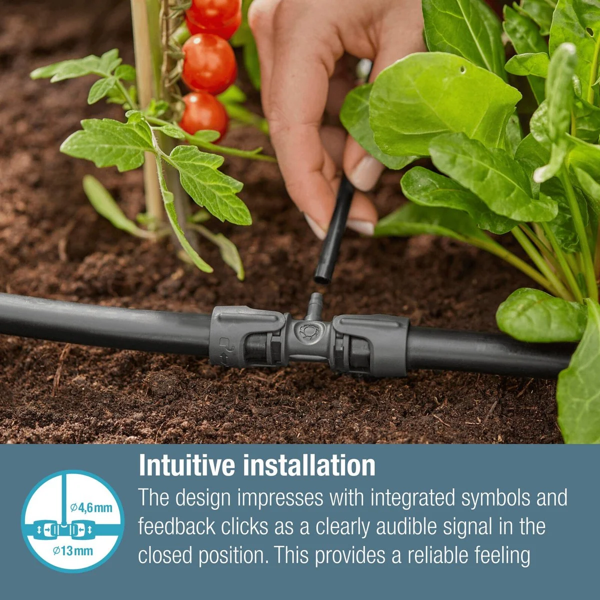 Gardena Micro Irrigation T Joint 5 Pack - 13mm to 4.6mm - Black - Image 5