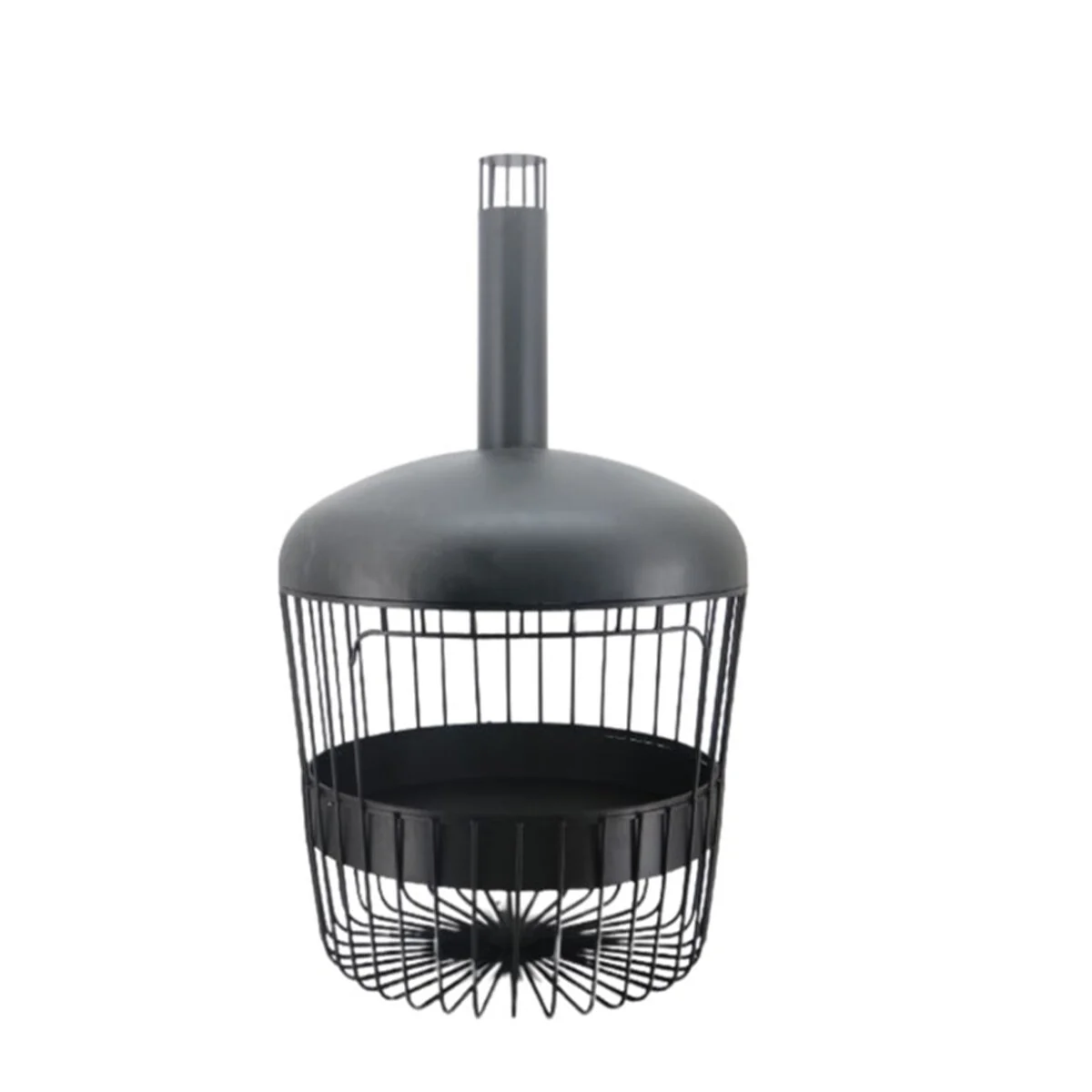 Glow Bastion Chimenea GLOW2417 Black Steel Wood Burning Stylish - Image 2