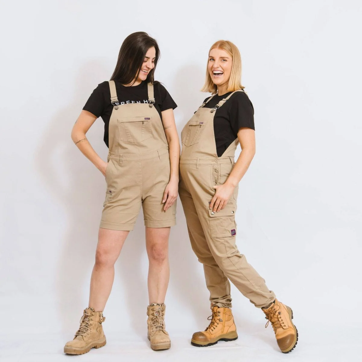 Green Hip All Women Overalls Khaki Size 14 - Adjustable Straps - Comfortable - Image 2