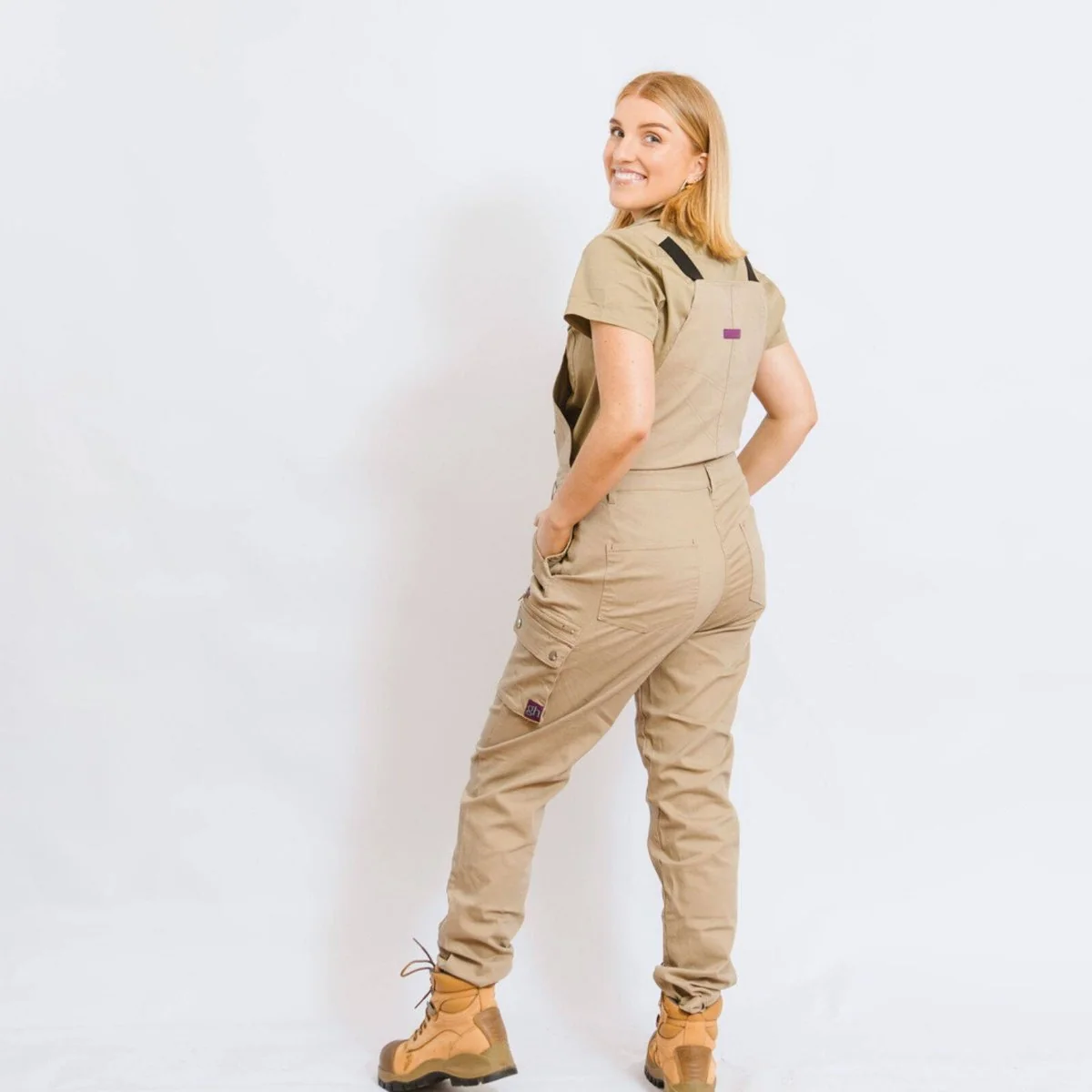 Green Hip All Women Overalls Khaki Size 14 - Adjustable Straps - Comfortable - Image 3