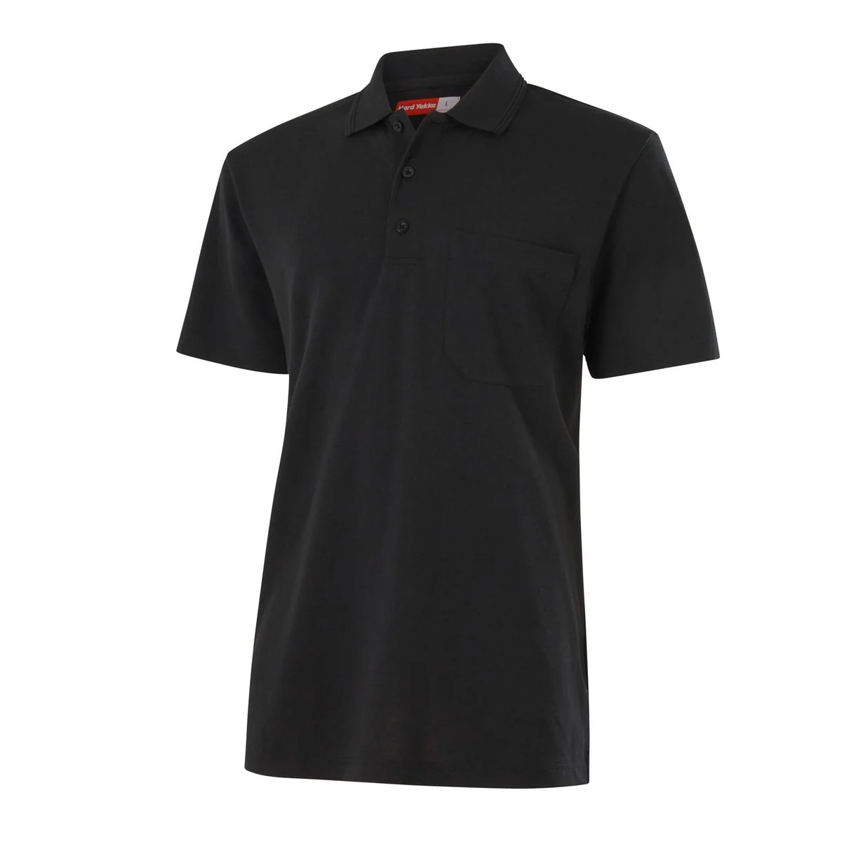 Hard Yakka Black Short Sleeve Polo Size S - Durable Work Shirt - Black - Image 2