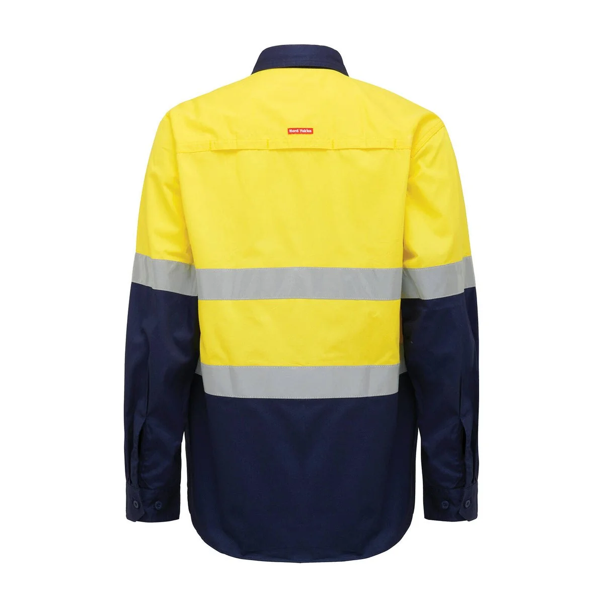 Hard Yakka Hi Vis Taped Long Sleeve Shirt 2XL - Yellow/Navy - Safety Comfort - Image 3