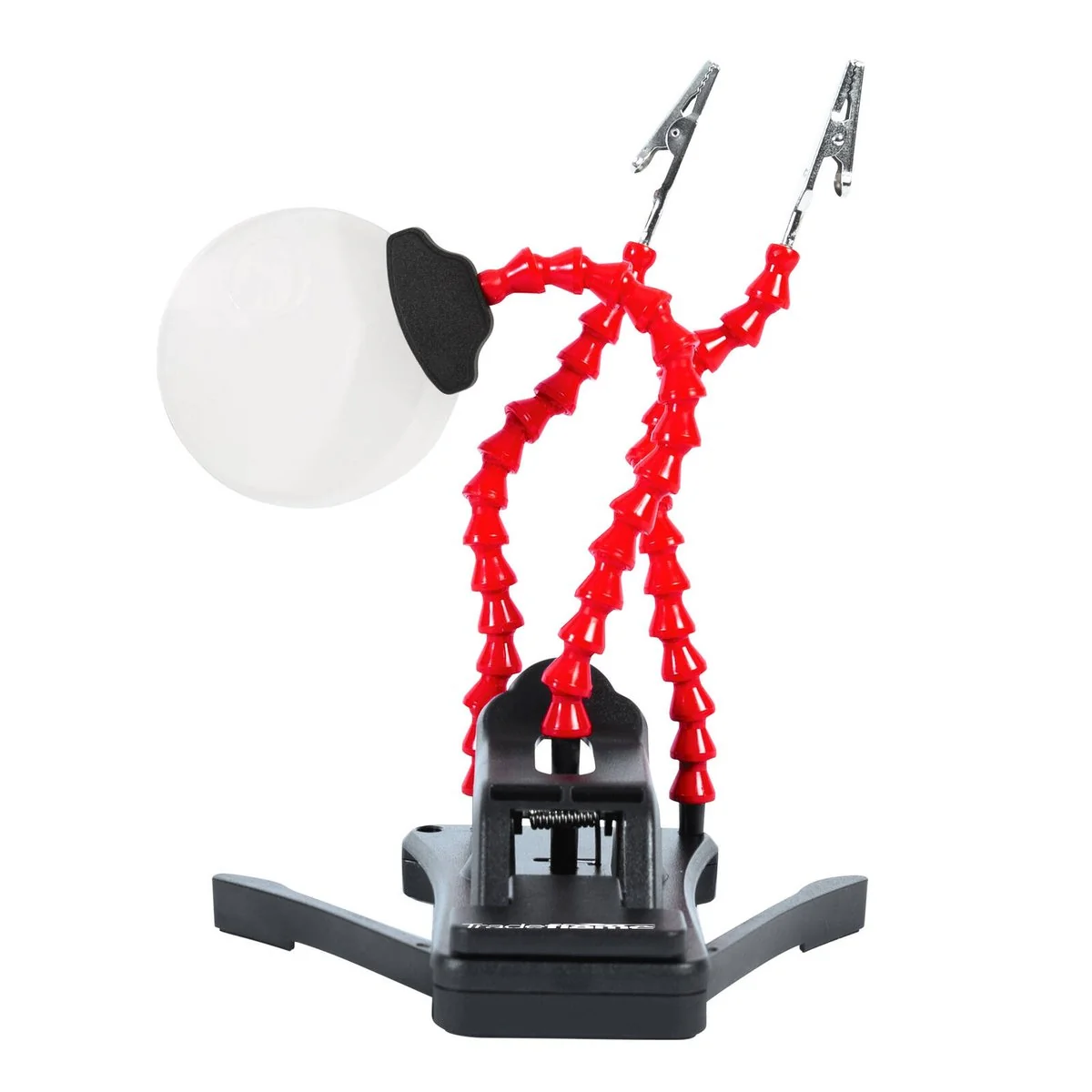 Helping Hand Magnetic Base - Flexible Dual-Arm Tool - 75mm Lens - 2.5x to 5x Magnification - Image 2