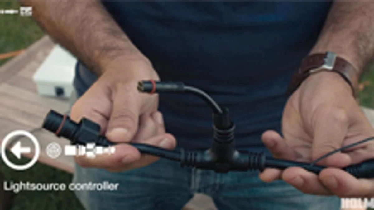 Holman Warm White Garden Light Extension Cable 2m - Waterproof - Black - Image 4