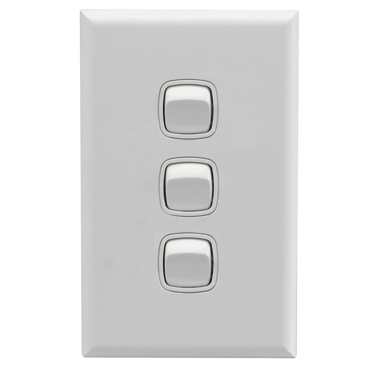 HPM Excel 3 Gang Wall Switch - 73mm x 117mm - Plastic - Durable Design