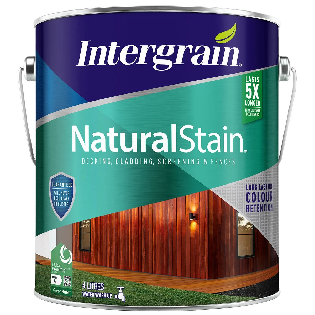 Intergrain NaturalStain Timber Stain 4L - Redwood - Water Based