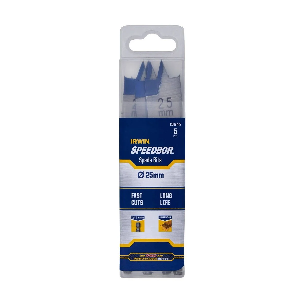 Irwin Spade Bit - 25mm - Blue Groove - 5 Pack - Image 2
