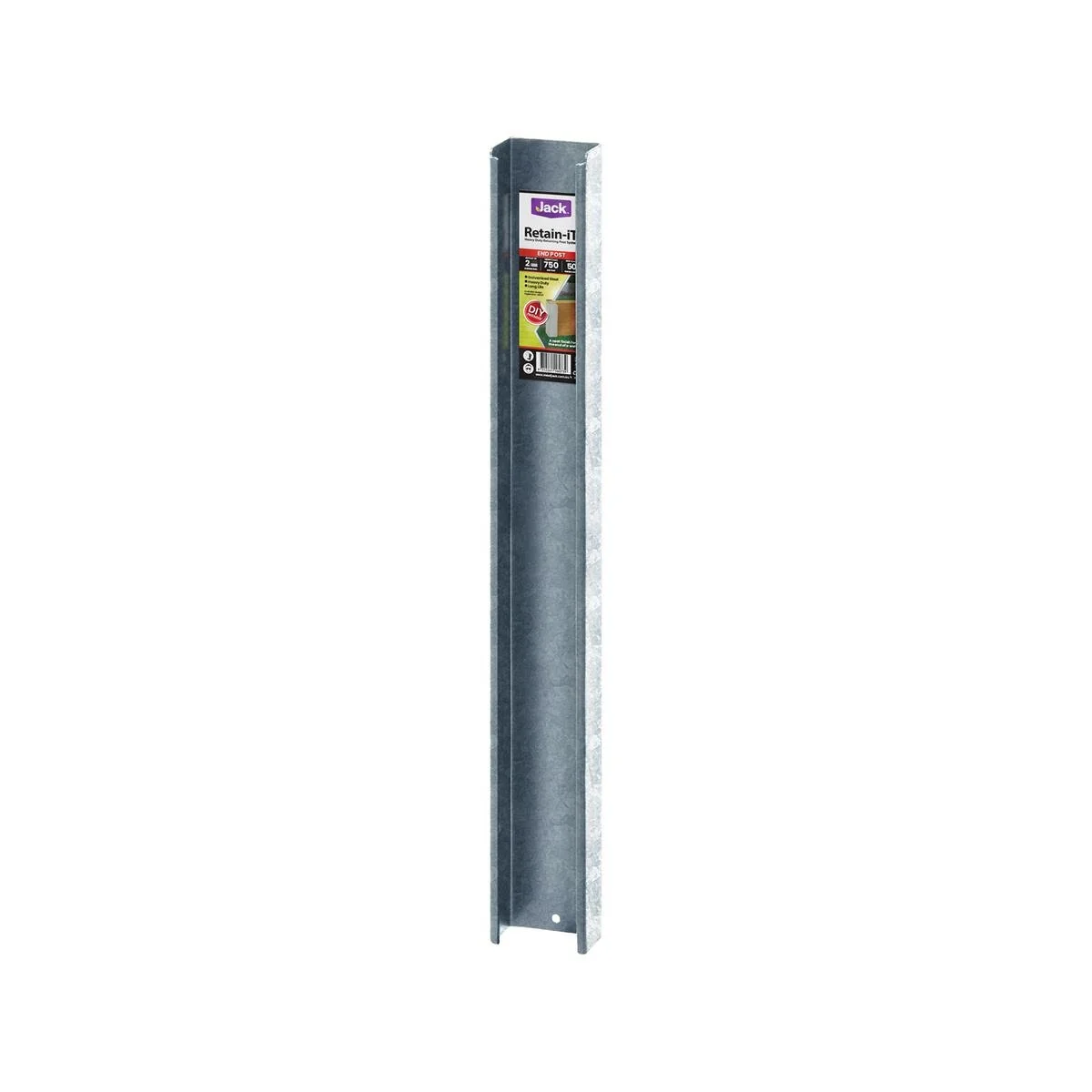 Jack Retain It End Post 750mm Galvanised Steel Heavy Duty Support