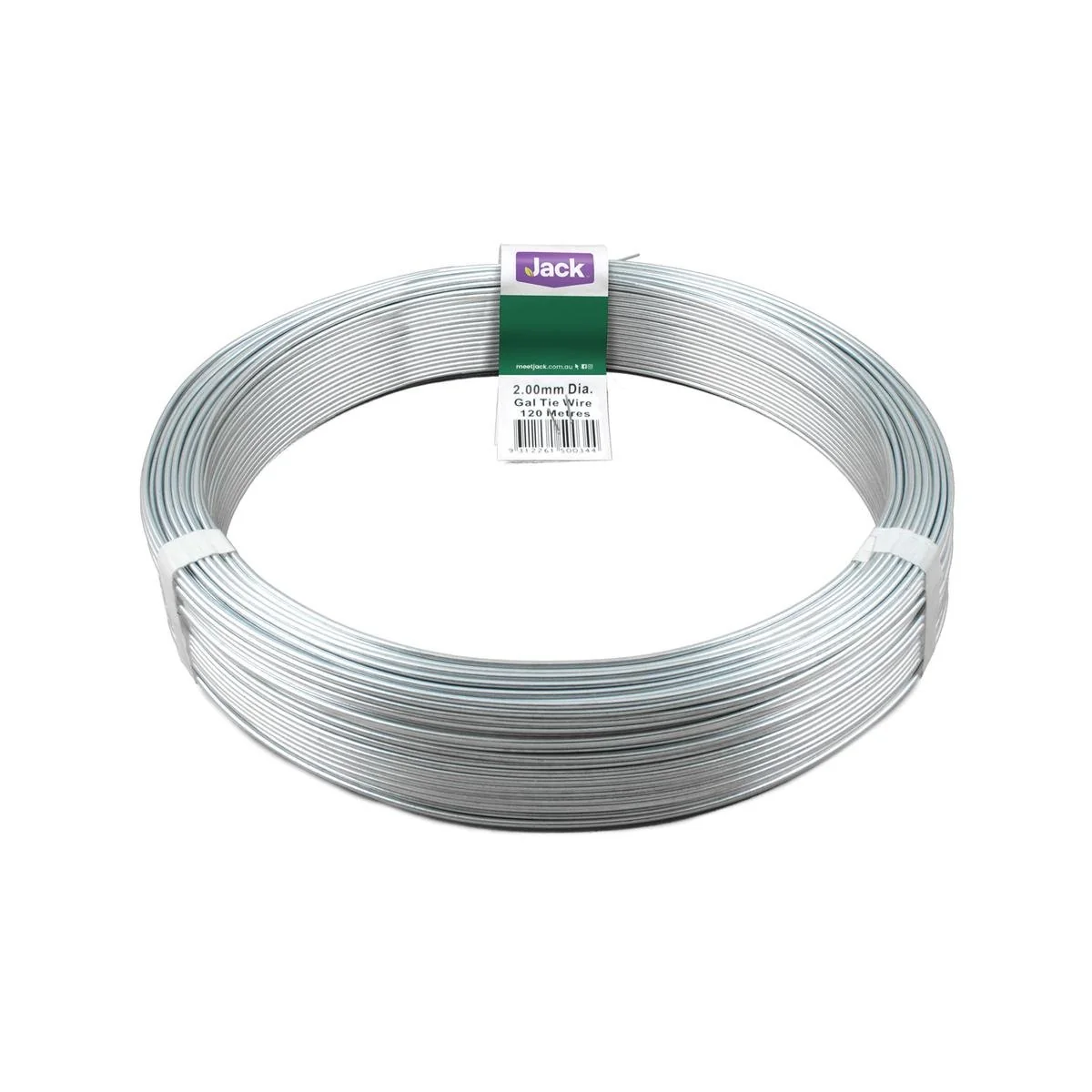 Jack Tie Wire - 2mm x 120m - Galvanised - Soft and Easy to Use - 3kg