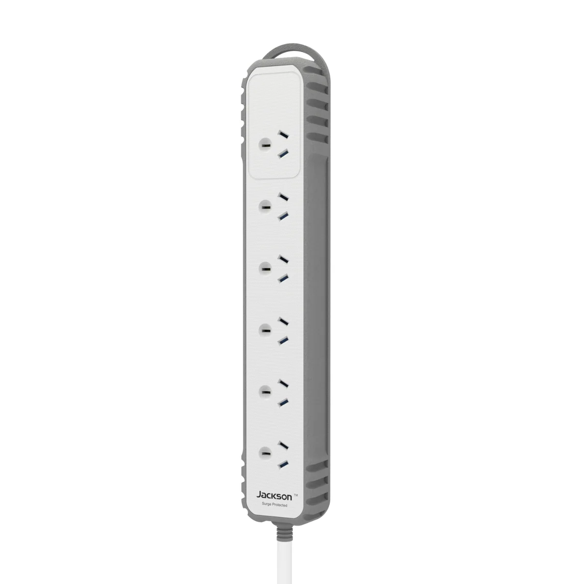 Jackson Rugged Home 6 Outlet Powerboard - 0.9m Cord - Grey - Surge Protection - Image 3