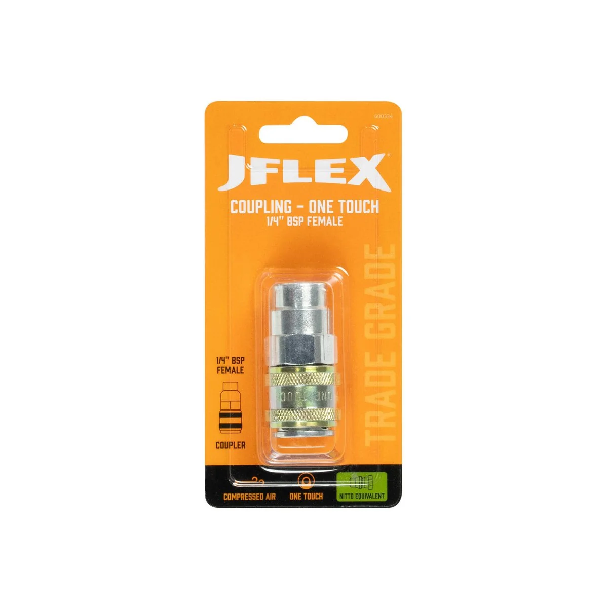Jflex Coupling 1/4 BSP Female - Nitto Equivalent - 22mm x 58mm - High-Flow - Image 2