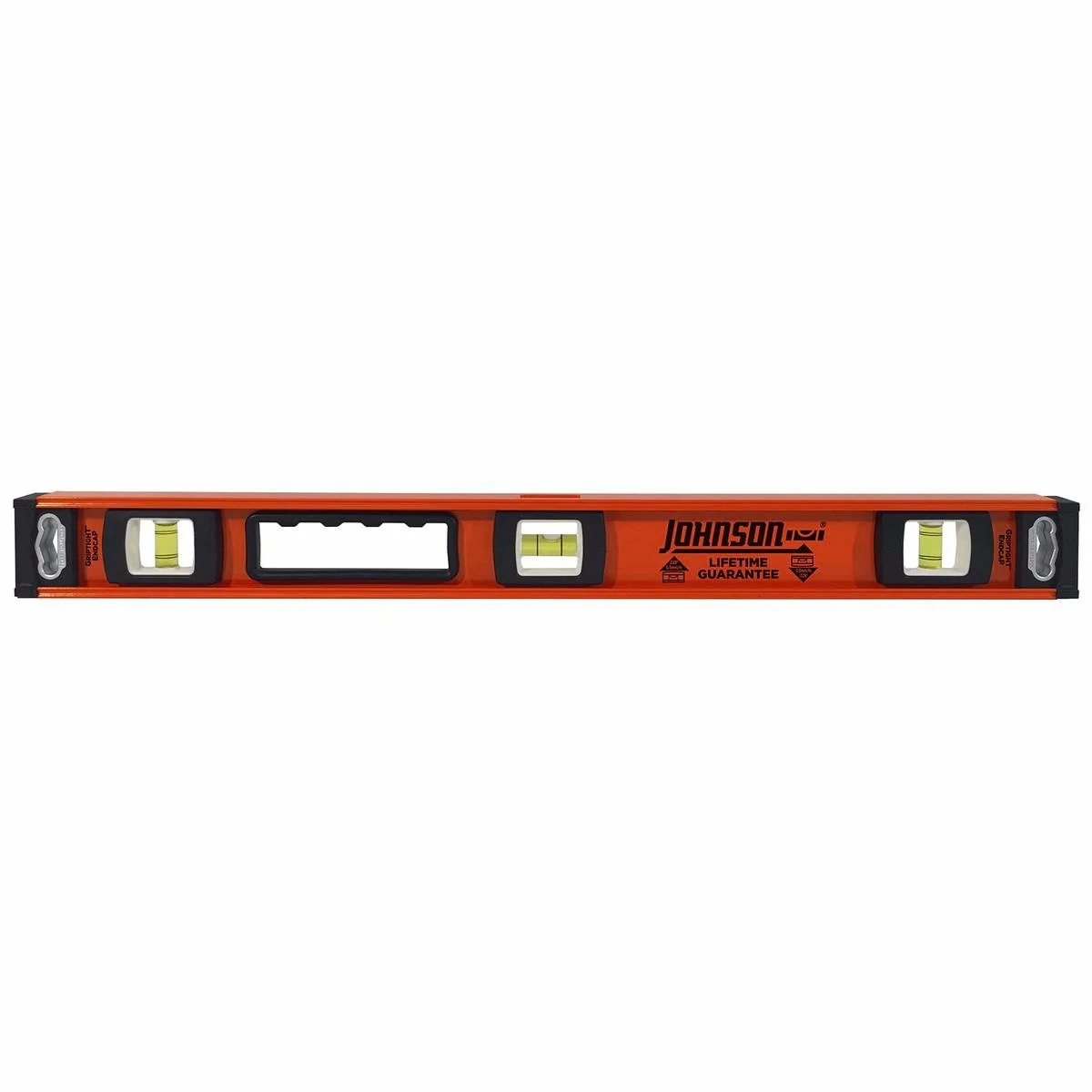 Johnson 600mm 24 Inch Heavy Duty I Beam Aluminium Level - Non-Slip Grips