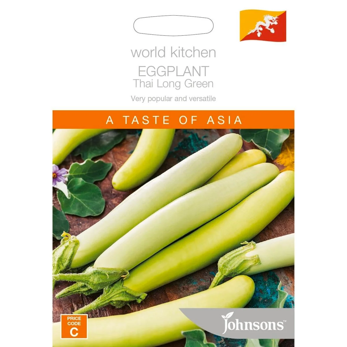 Johnsons World Kitchen Eggplant - 91mm x 132mm - Seed - Thai Heirloom