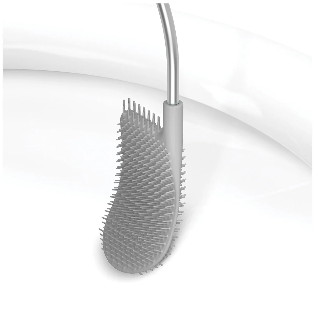 Joseph Joseph Flex Lite Toilet Brush 2 Pack White Grey Compact - Image 2