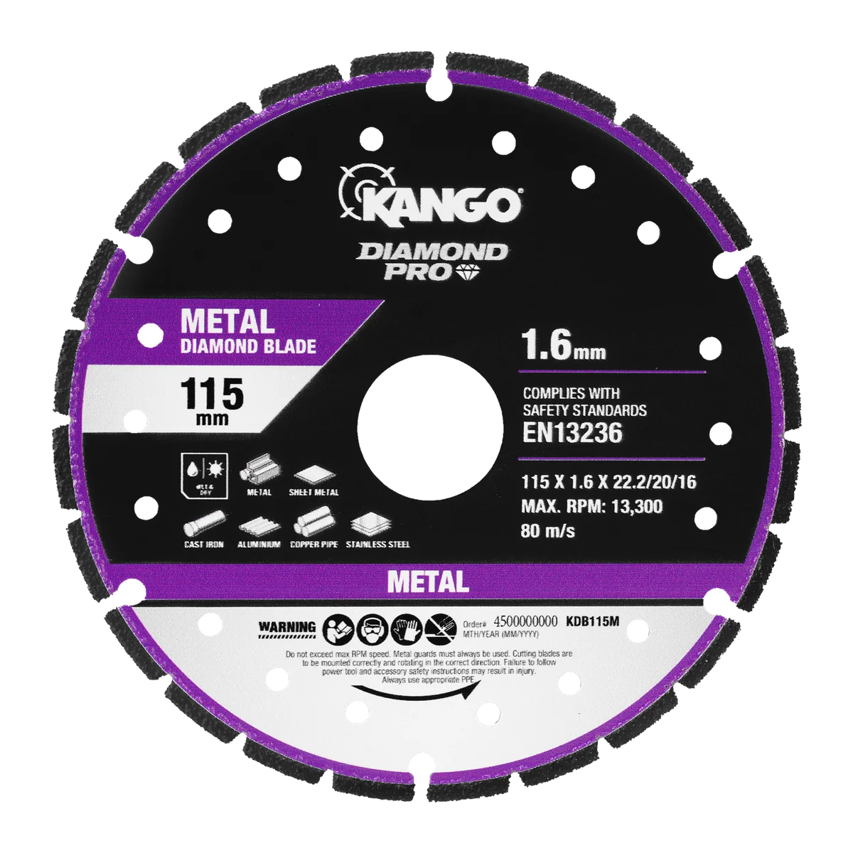 Kango 115mm Metal Diamond Blade - High Efficiency Cutting Tool - Durable - Image 3