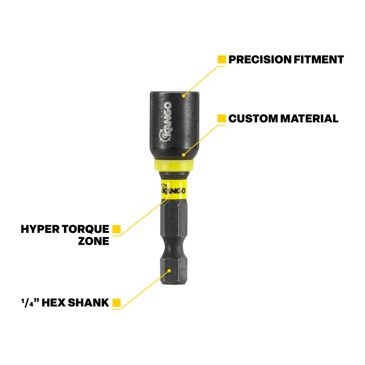 Kango 152mm Hypertorque Magnetic Nut Setter - ¼” Hex - Torque Absorption - Image 2