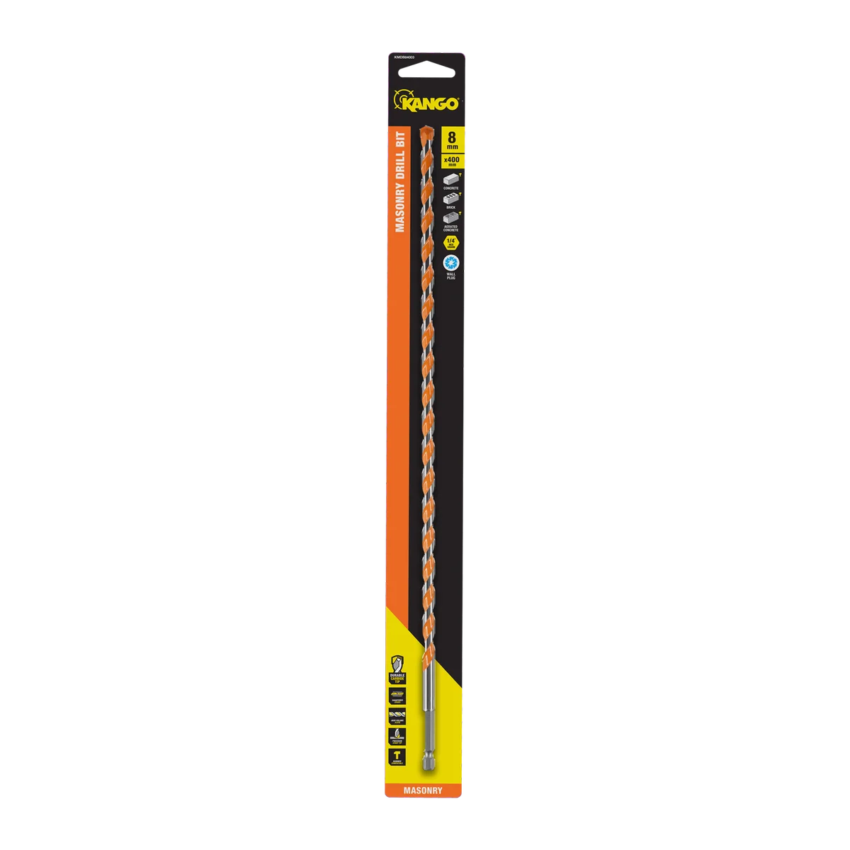 Kango 8mm x 400mm Masonry Drill Bit - Durable Carbide Tip - Precision Design
