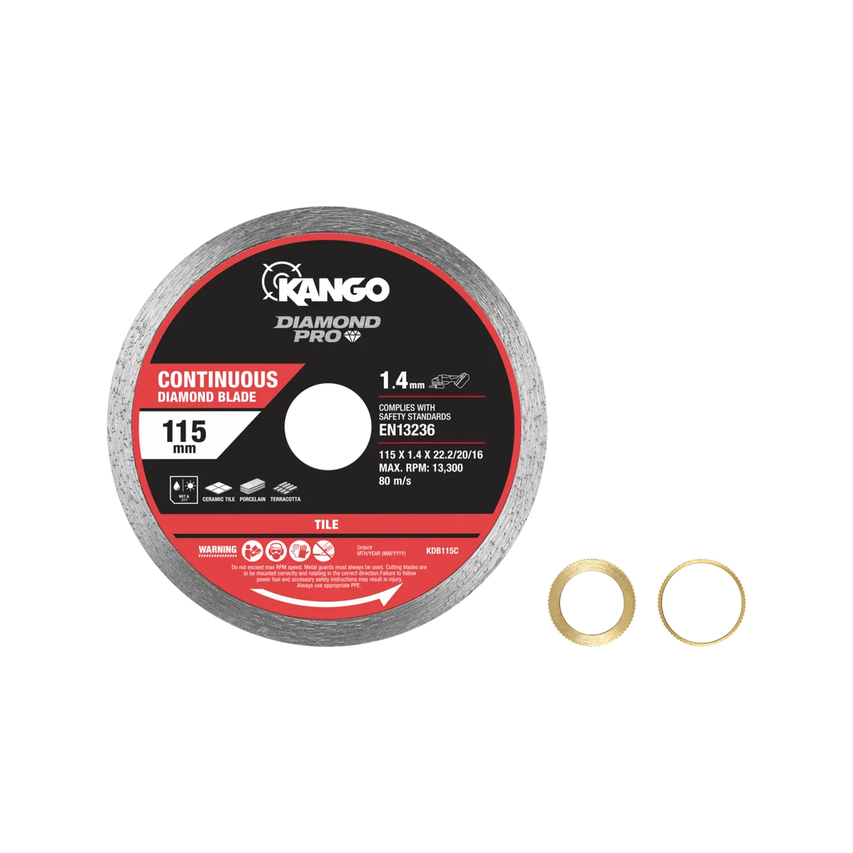 Kango Diamond Saw Blade - 115mm - Continuous Rim - Smooth Cut - Image 2