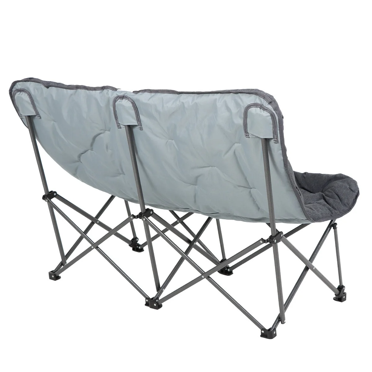 KingCamp Oversized Padded Double Camping Chair Capacity 272kg Grey Portable - Image 3