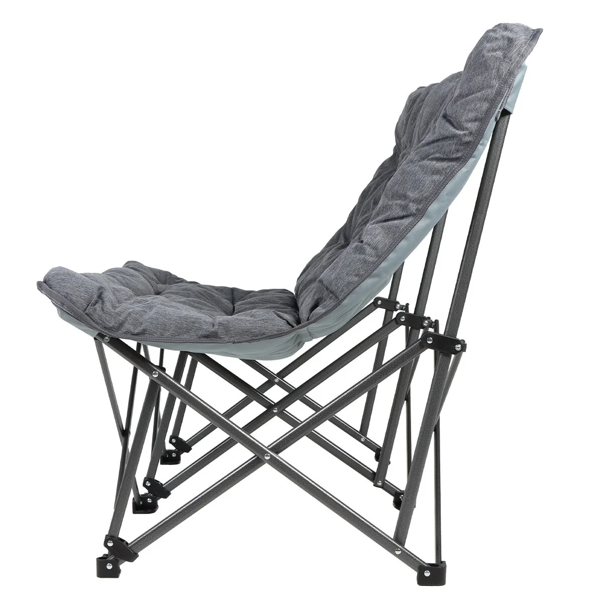KingCamp Oversized Padded Double Camping Chair Capacity 272kg Grey Portable - Image 4