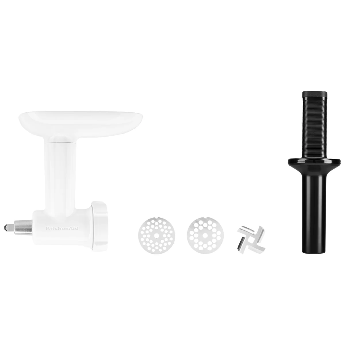 KitchenAid Food Grinder Attachment 5KSMFGAA White Stainless Steel Plates