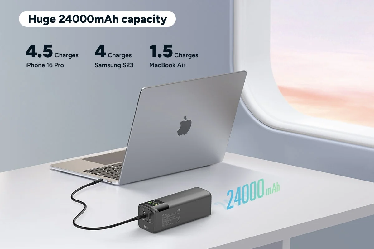 Kogan EnergyMax 24000mAh 200W PD Power Bank Smart Display - Image 3