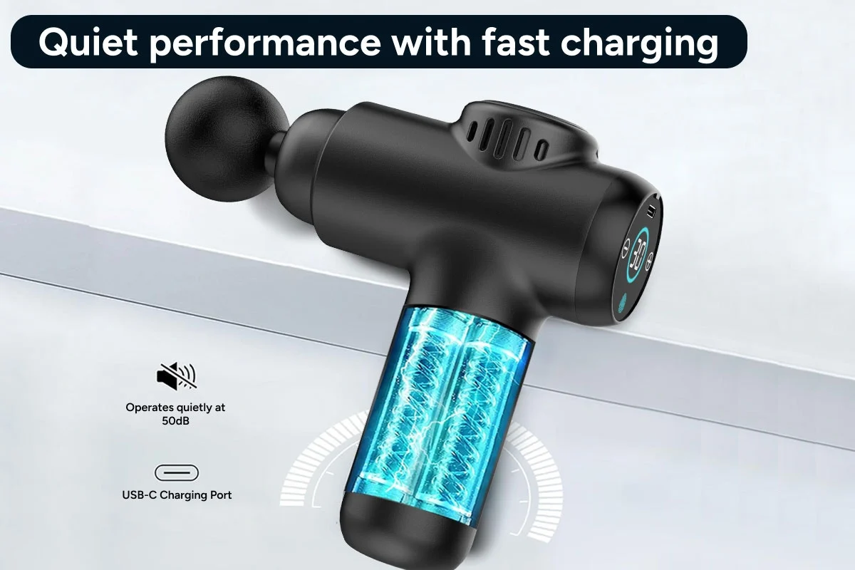 Kogan Mini Handheld Massage Gun 30 Speed Cordless Muscle Massager - Image 6