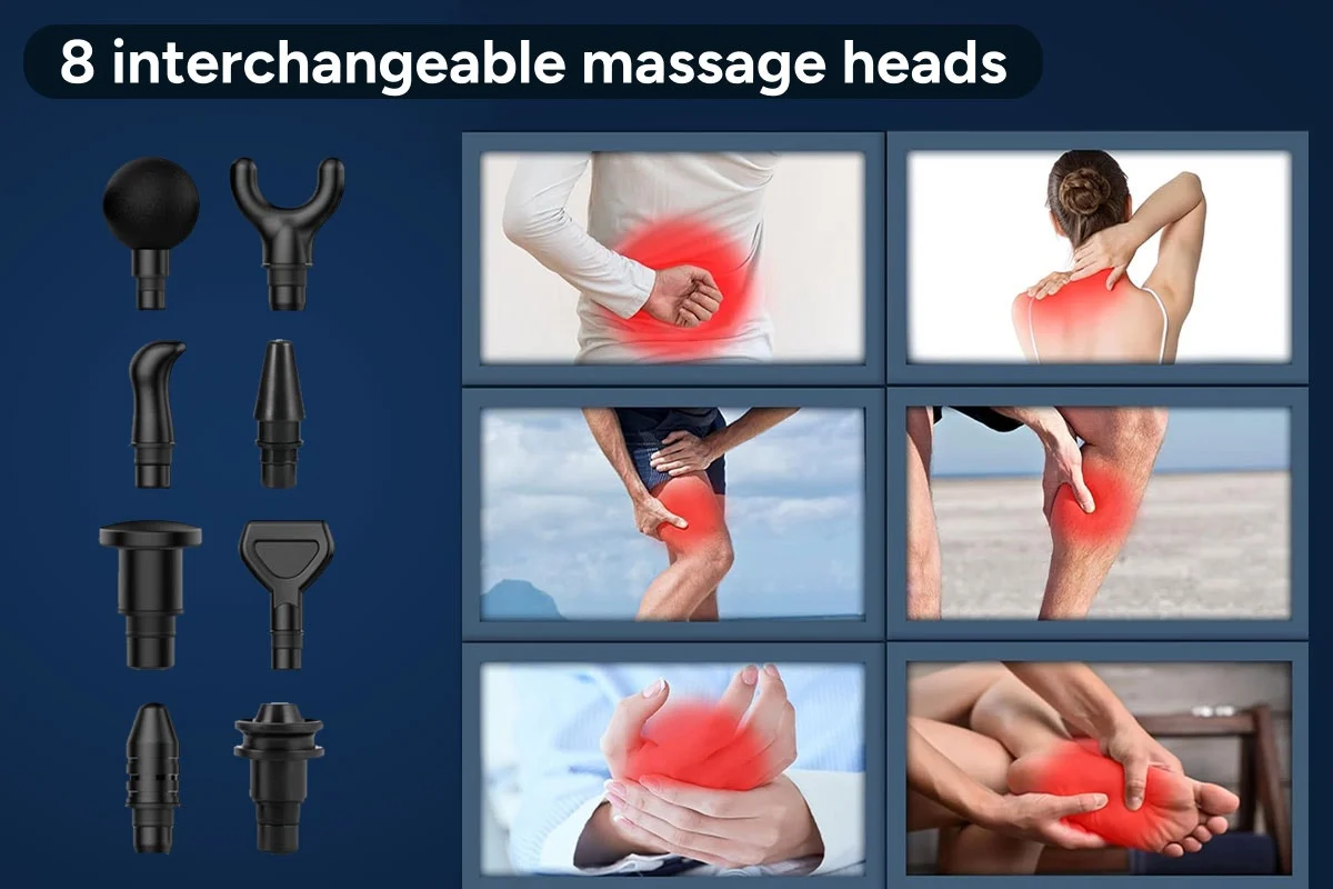 Kogan Mini Handheld Massage Gun 30 Speed Cordless Muscle Massager - Image 8
