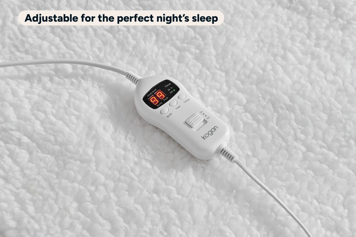 Kogan Multi Zone Sherpa Fitted Electric Blanket King 4 Zone - Image 5