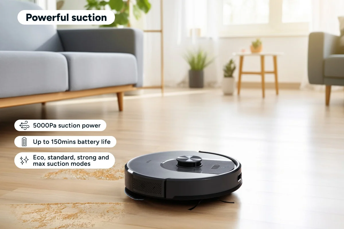 Kogan SmarterHome LX16 Pro Robot Vacuum Mop Auto Empty Graphite - Image 3