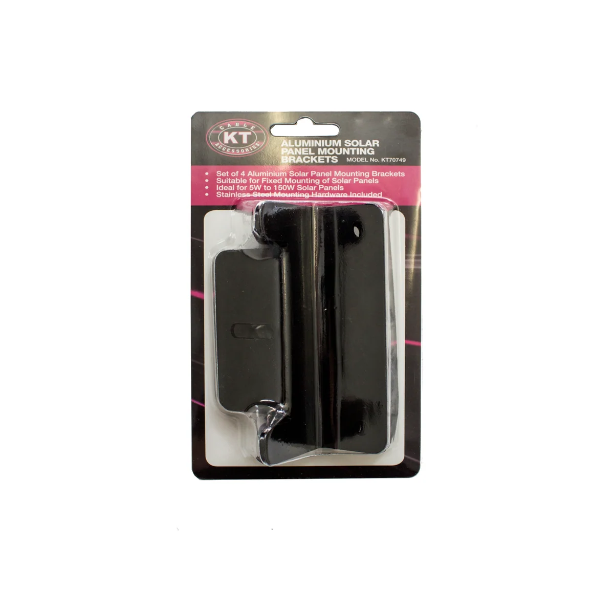Kt Solar Mounting Brackets 4 Pack - 8mm T-Bolt Hole - 101mm x 66mm x 43mm - Durable Weather Resistant - Image 2