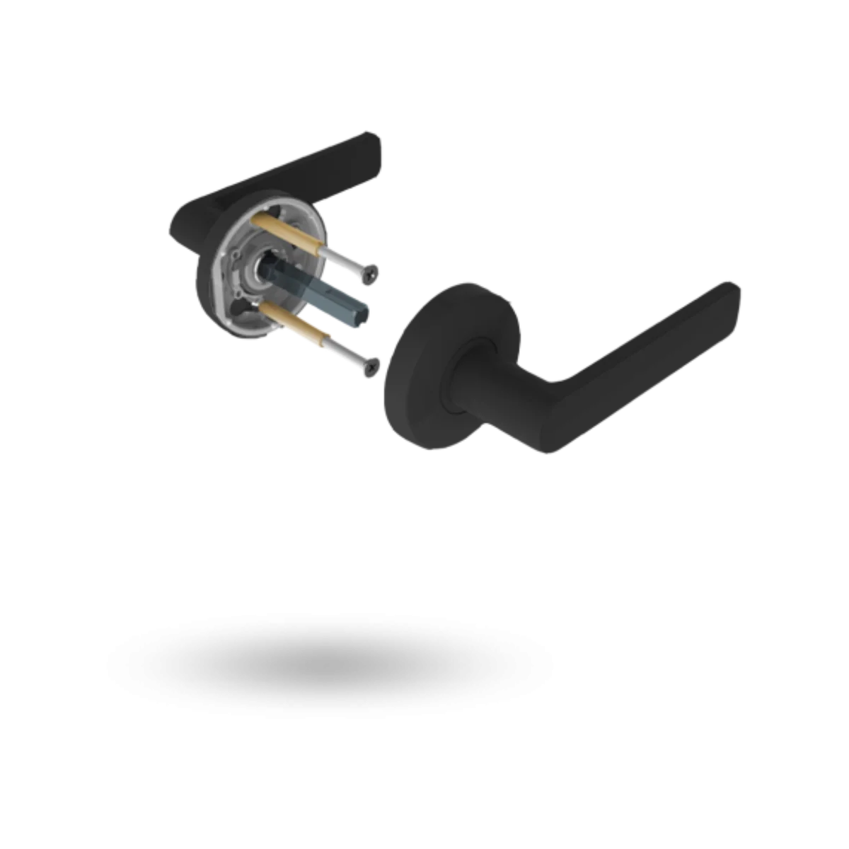 Lockwood Velocity Privacy Lever Set - 170mm - Matt Black - Easy Install - Image 2
