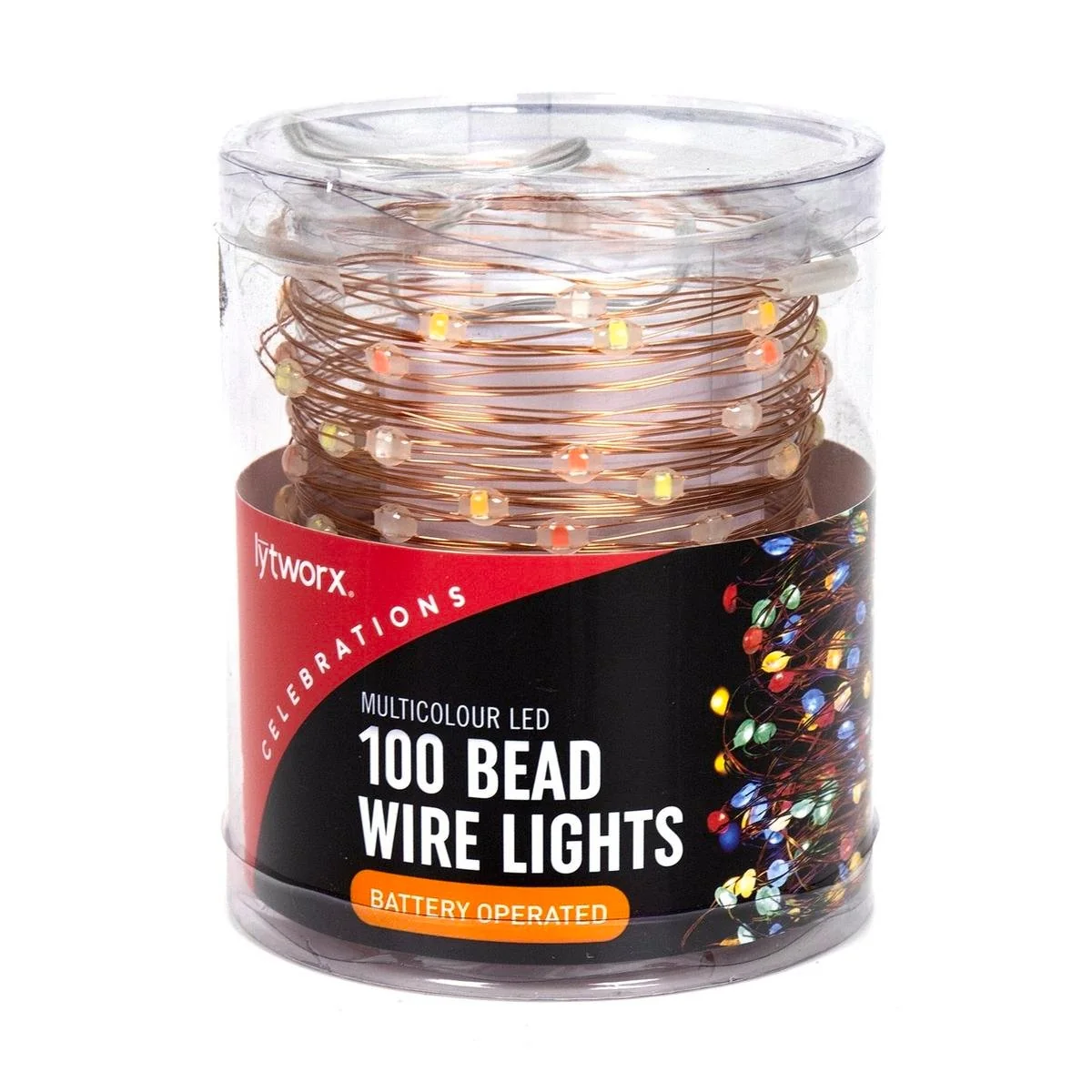 Lytworx Bead Wire Lights - 9.5m - Multicolour - Battery Operated