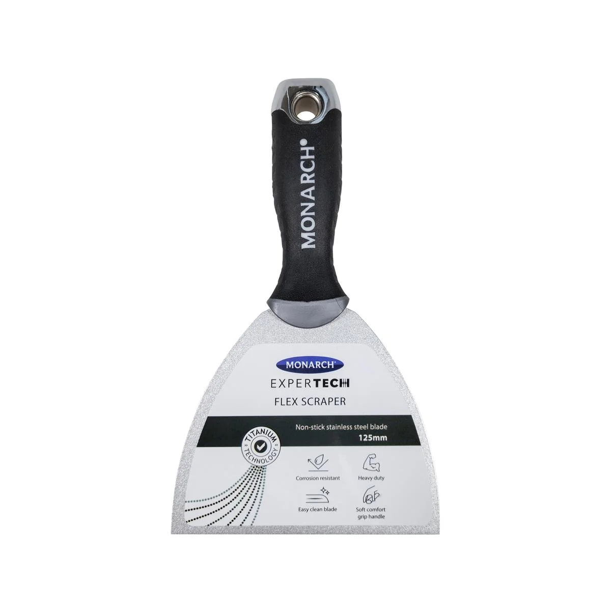 Monarch Expertech Flex Scraper - 125mm - Stainless Steel - Non-Stick