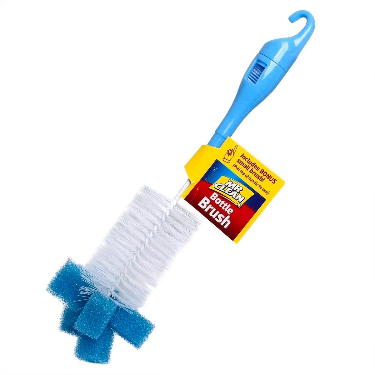 Mr Clean Bottle Brush - 290mm - Sponge Scourer - Deep Cleaning