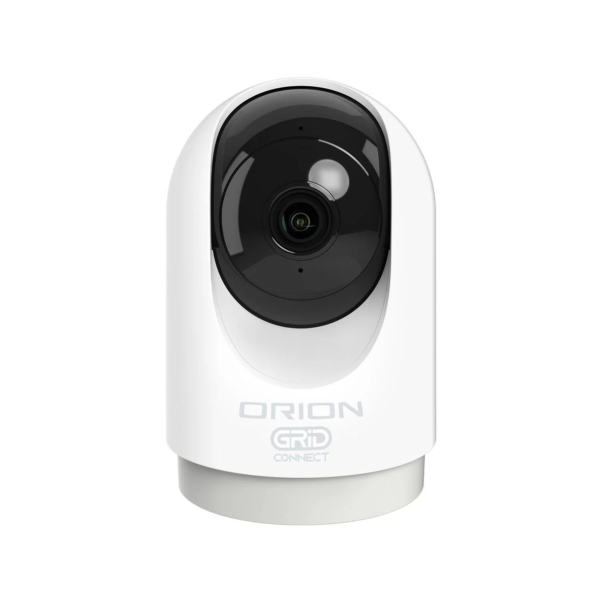 Orion Grid Connect Smart Wi Fi Indoor Pan and Tilt Security Camera - 2K-Pro - White - 24/7 Streaming - Two-Way Audio
