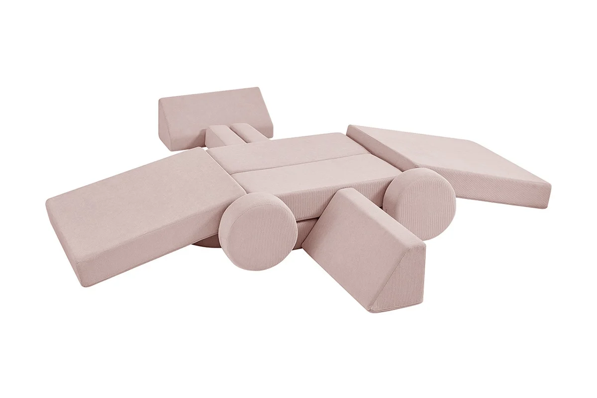 Ovela 14 Piece Double Kids Play Sofa Pink Modular Set - Image 14