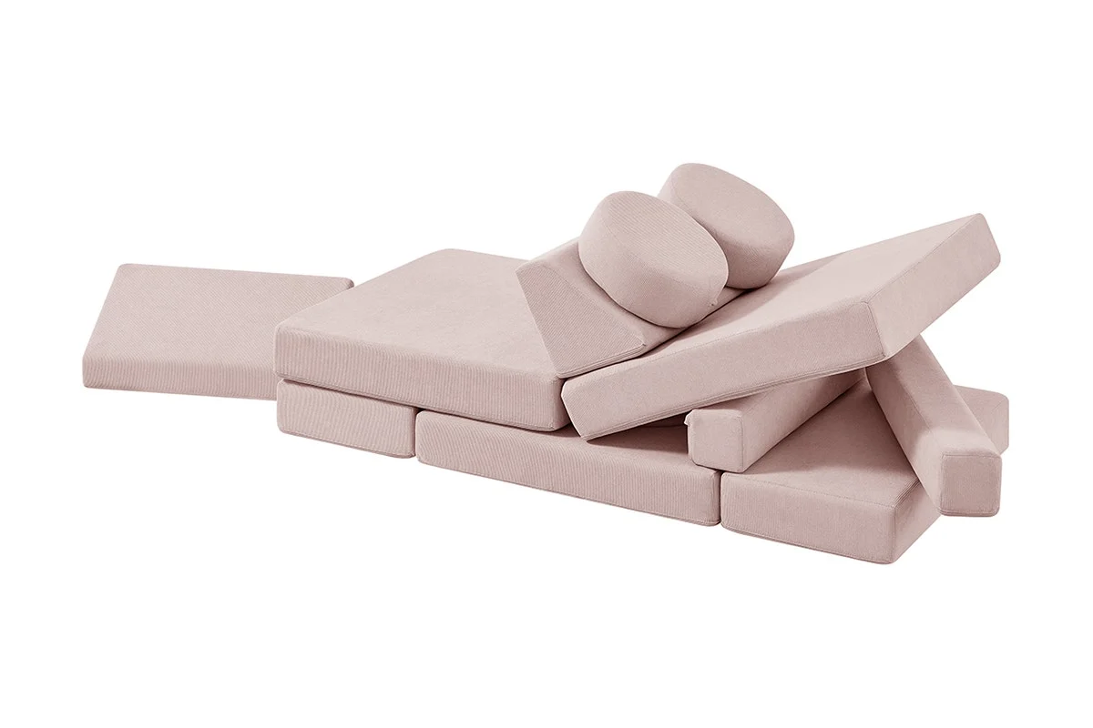 Ovela 14 Piece Double Kids Play Sofa Pink Modular Set - Image 15