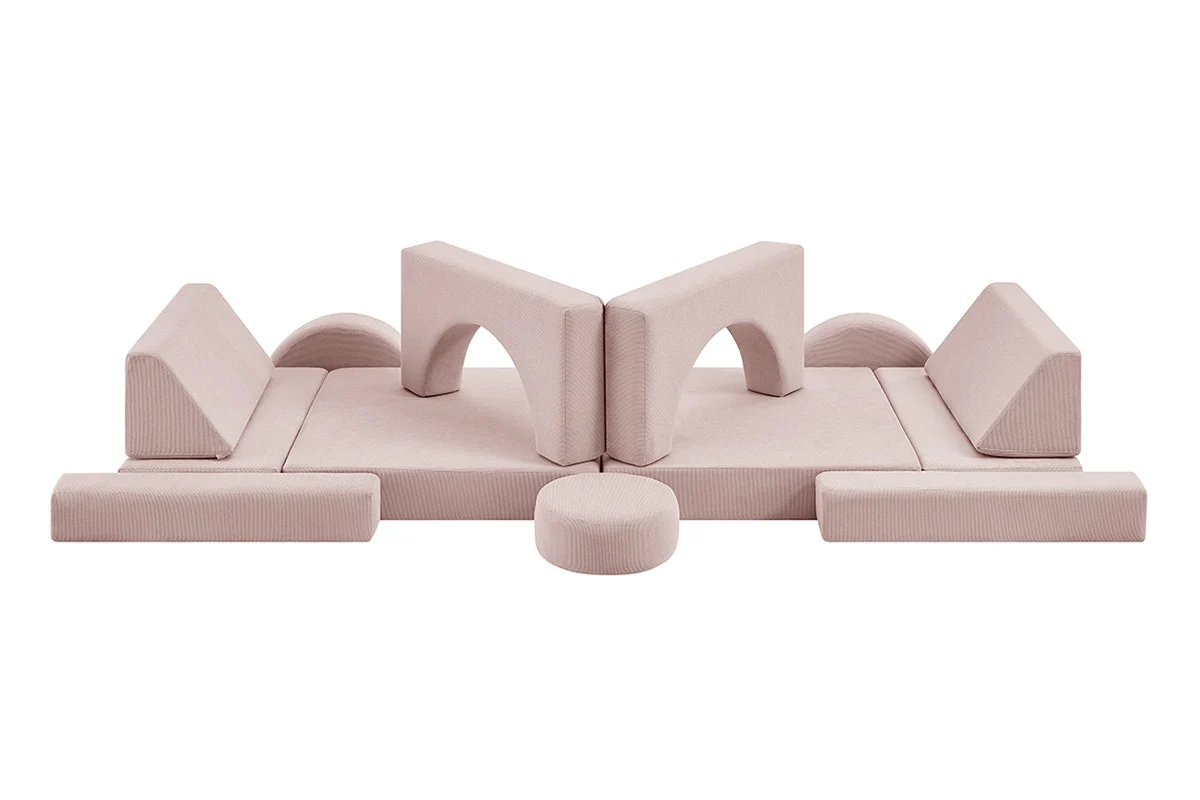 Ovela 14 Piece Double Kids Play Sofa Pink Modular Set - Image 16