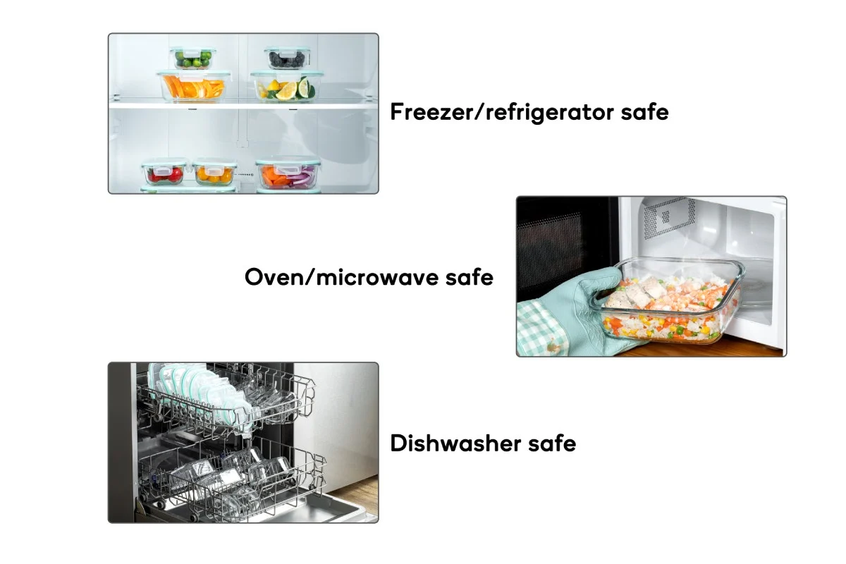 Ovela 9 Piece Glass Container Set Leak Proof Borosilicate - Image 8