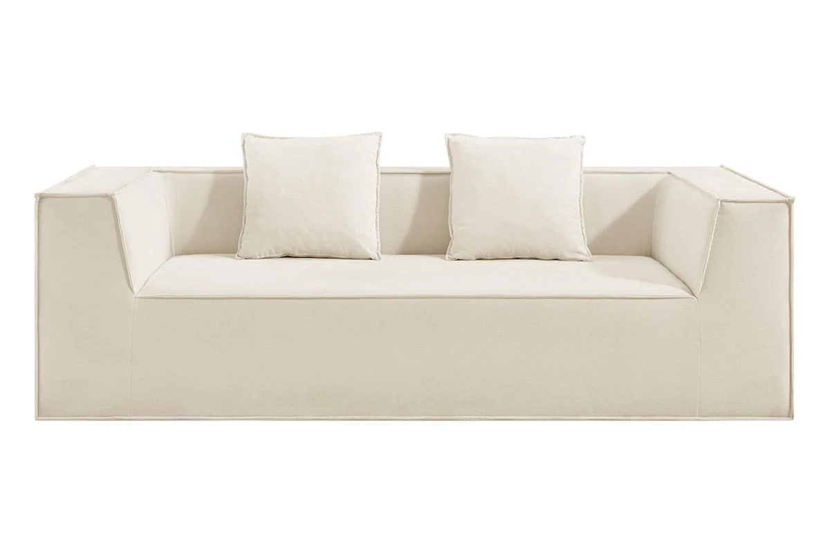 Ovela Softly 2 Seater Compressed Sofa Cream High Density Foam