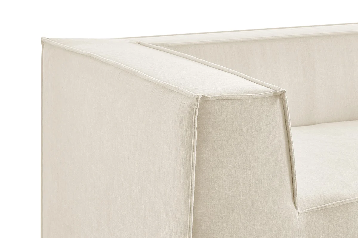 Ovela Softly 2 Seater Compressed Sofa Cream High Density Foam - Image 7