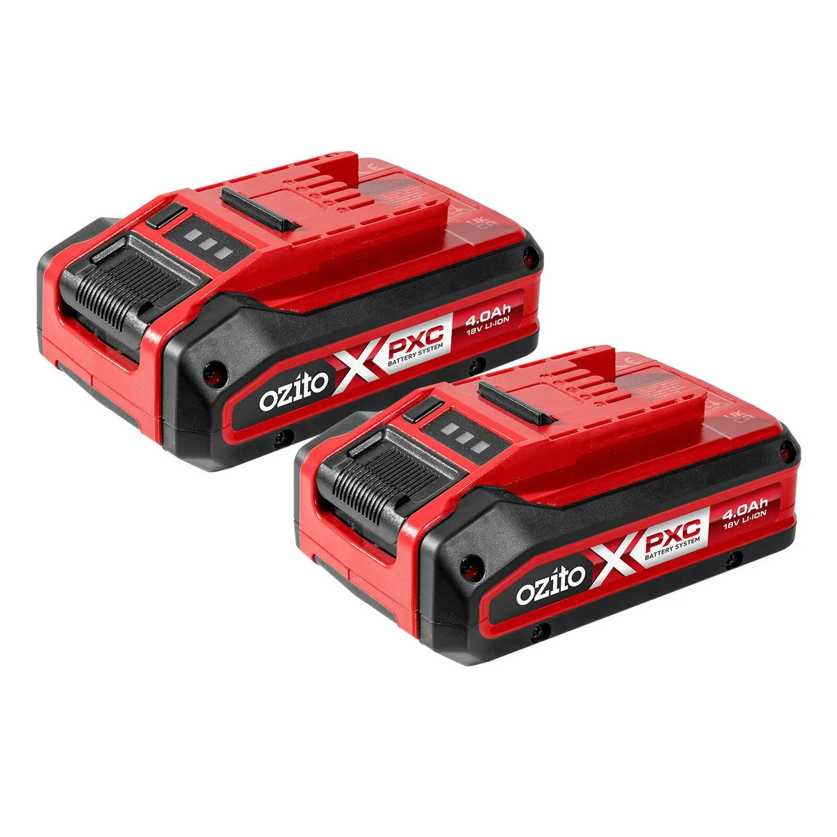 Ozito PXC 18V Compact Battery Twin Pack - 2 x 4.0Ah - Reliable Power