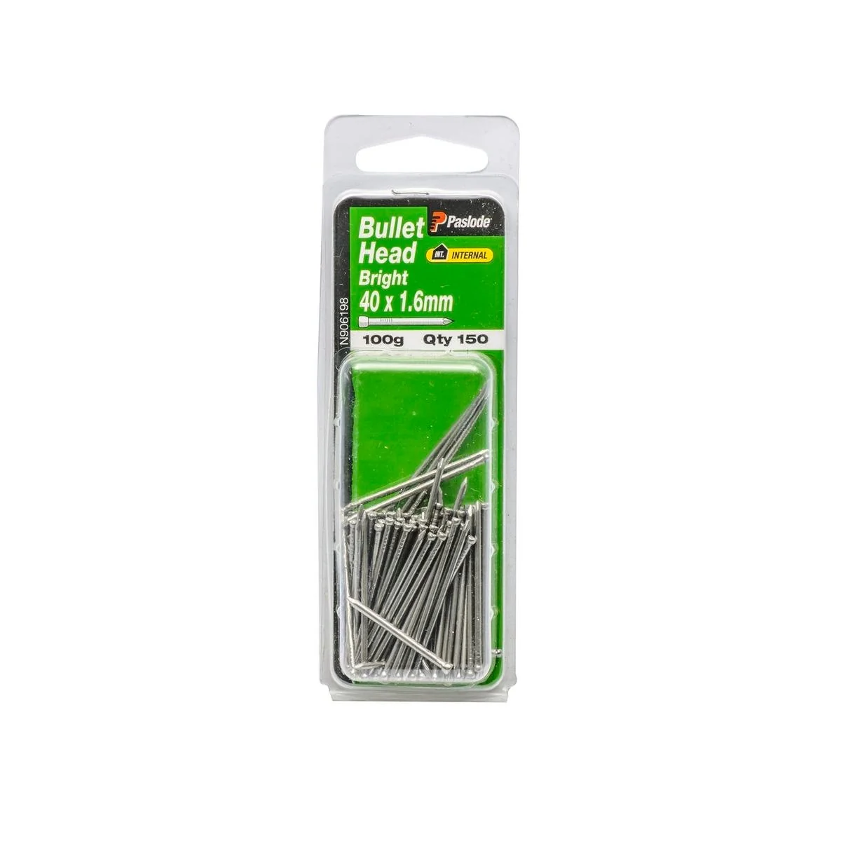 Paslode Bullet Head Nails 40mm Bright Steel 1.6mm 150 Pack